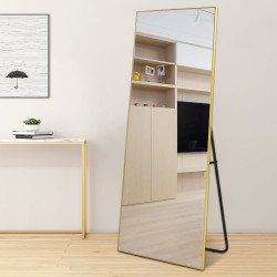 Rectangular Full Length Mirror 120cm x 220cm Gold Large Modern Floor Mirror