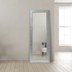 Star Modern Full Length Mirror 152cm x 52cm Silver Frame Wall Mount Rectangular