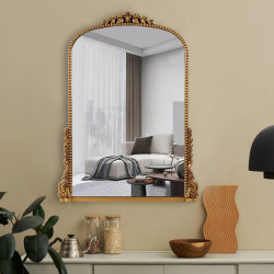 French Arch Wall Mirror 80cm x 60cm Gold Frame Decorative Accent