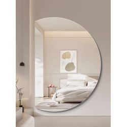 Half Moon Wall Mirror 91cm x 130cm Left Frameless