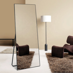 Rectangular Full Length Mirror 120cm x 200cm Black Large Modern Floor Mirror