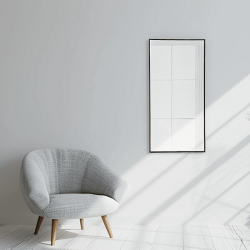 Black Framed Rectangular Wall Mirror Modern 50cm x 100cm Full-Length Mirror for Bedrooms Bathrooms Entryways