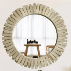 Paulownia Round Blunt Mirror 53cm Self Paint